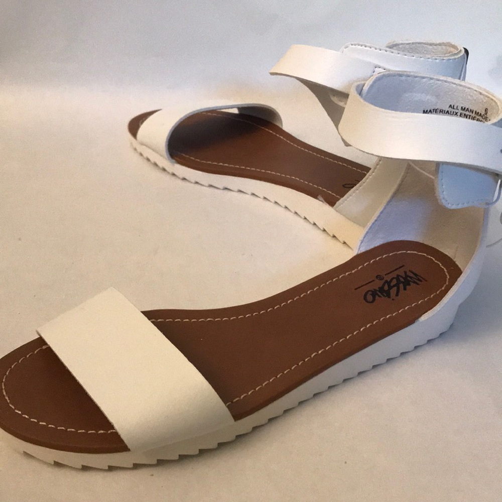 White sandals